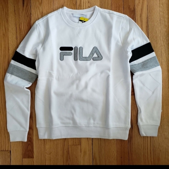 Fila Tops - FILA White Newton Women's Sweatshirt